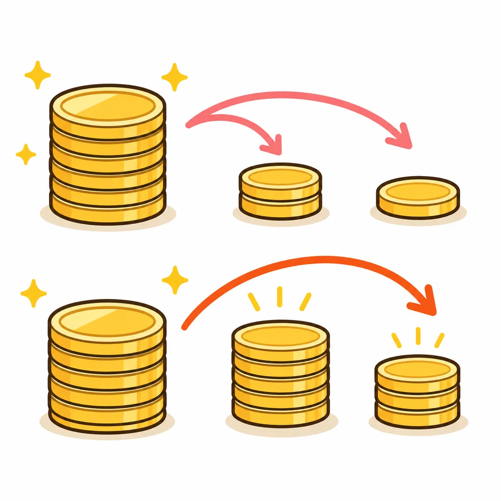 金利が 上がると、かりたお金に くわえてはらう 分がふえます。