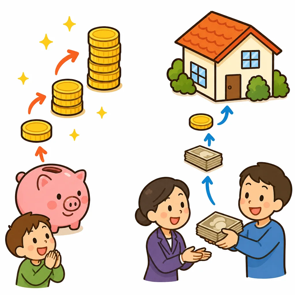 金利が 変わると、あずける 人にも 借りる 人にも 影響します。