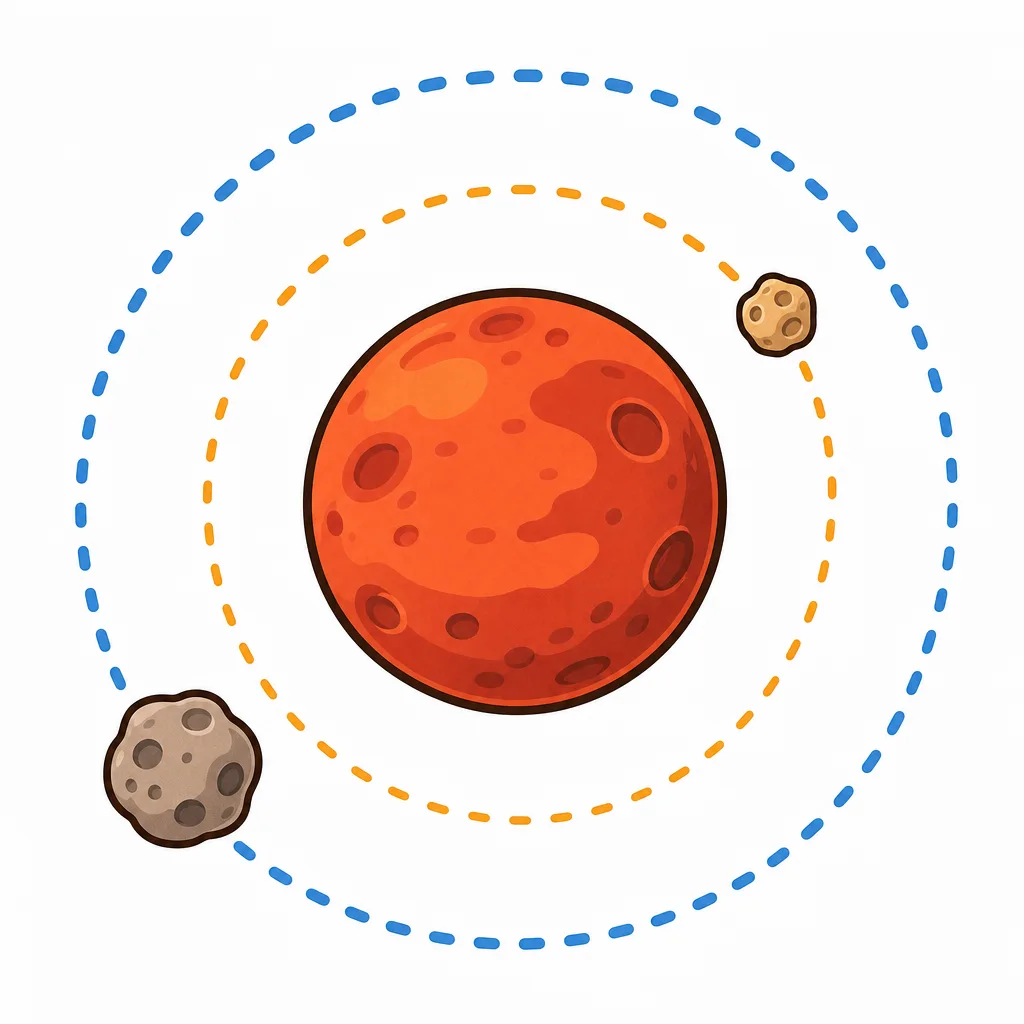 火星のまわりを回る、二つの小さな衛星。