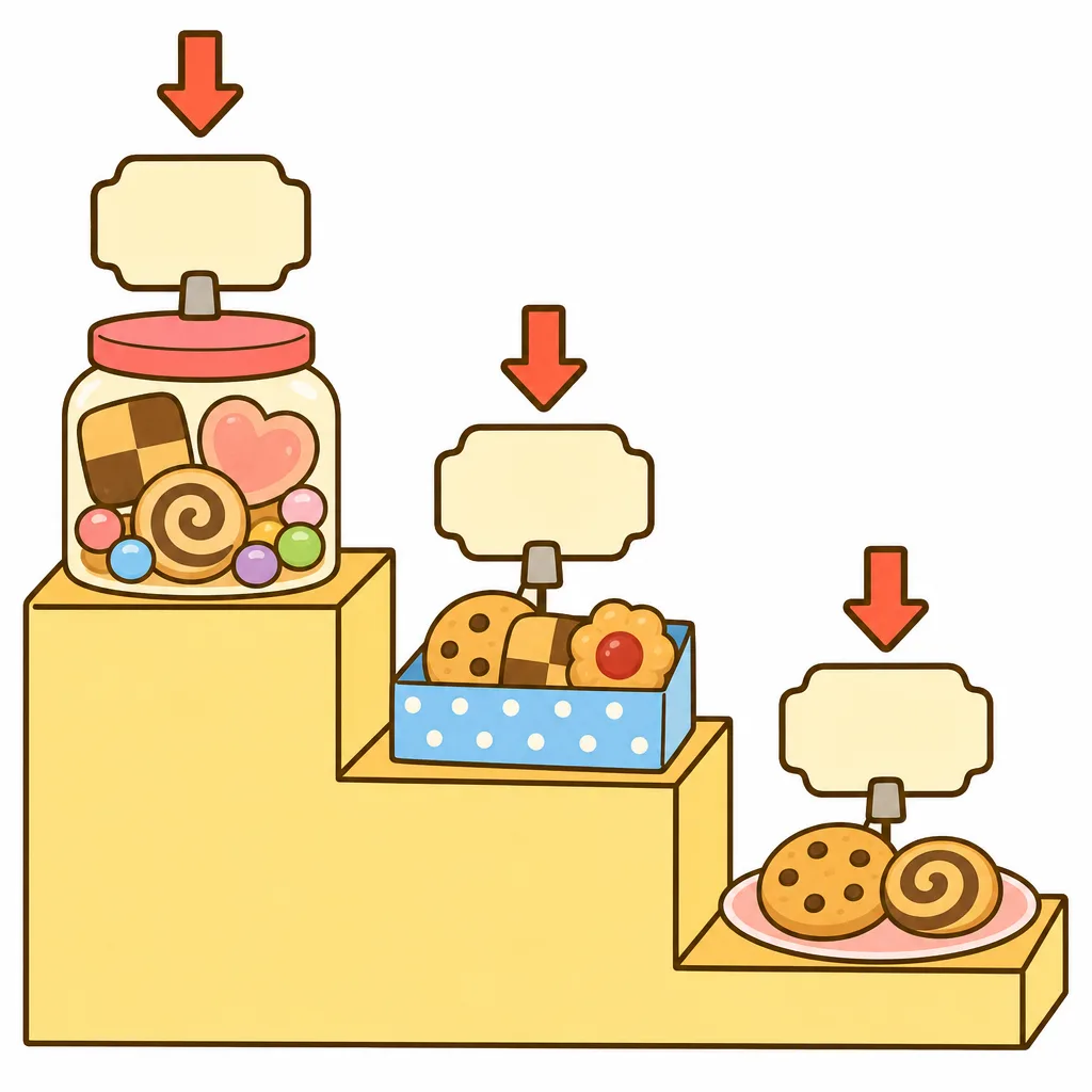 ひとつの 物だけでなく、たくさんの 物が 安くなります。