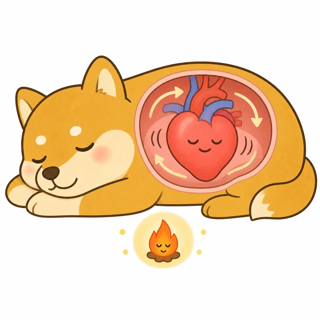 冬眠中は心臓のうごきや息がゆっくりになり、エネルギーを少ししかつかいません。