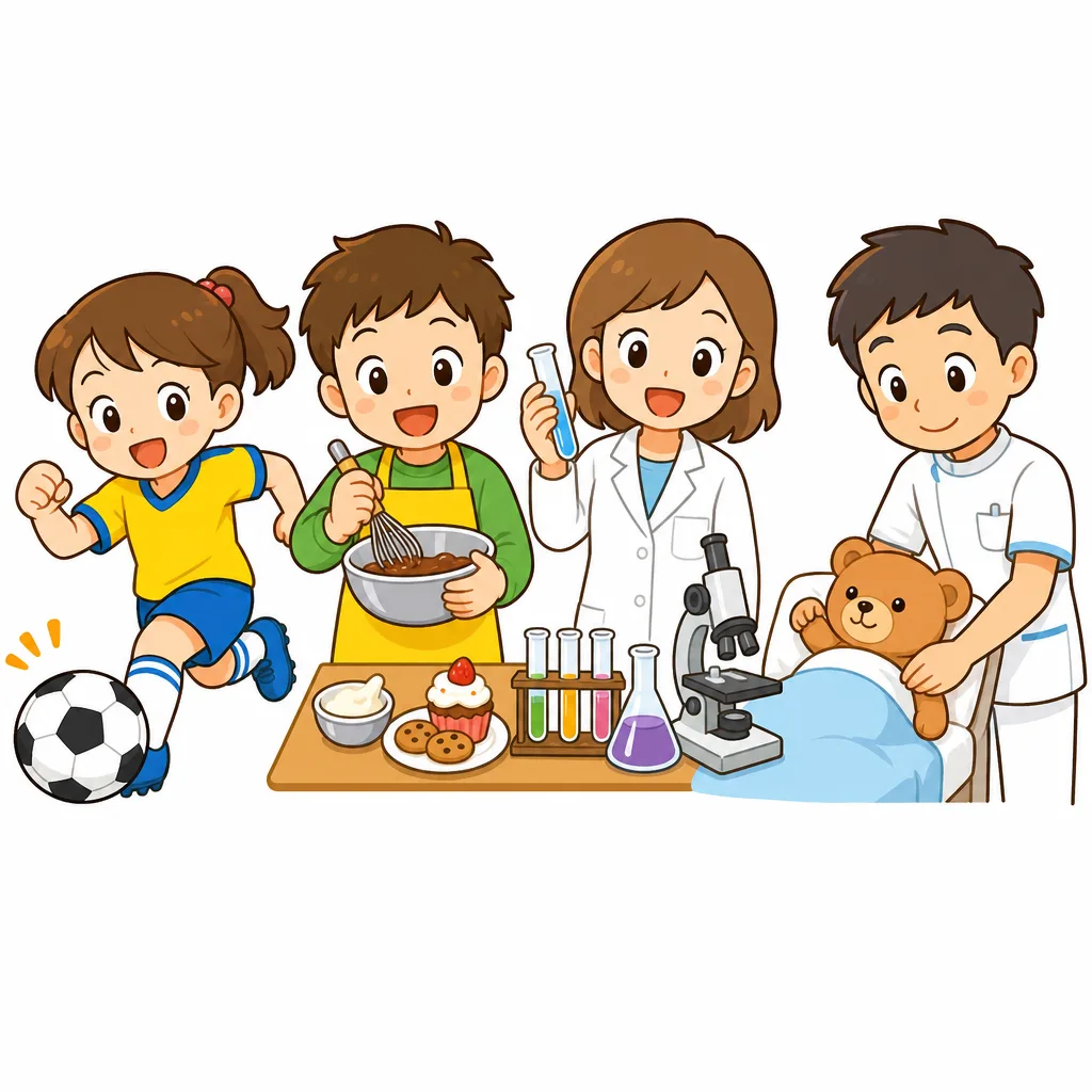 性別にとらわれず、いろいろな仕事や活動をする人たち。