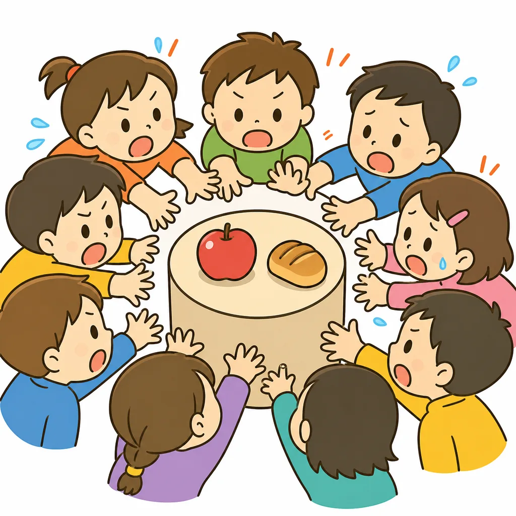 買いたい人が多く、商品が足りないと、ねだんが上がる。