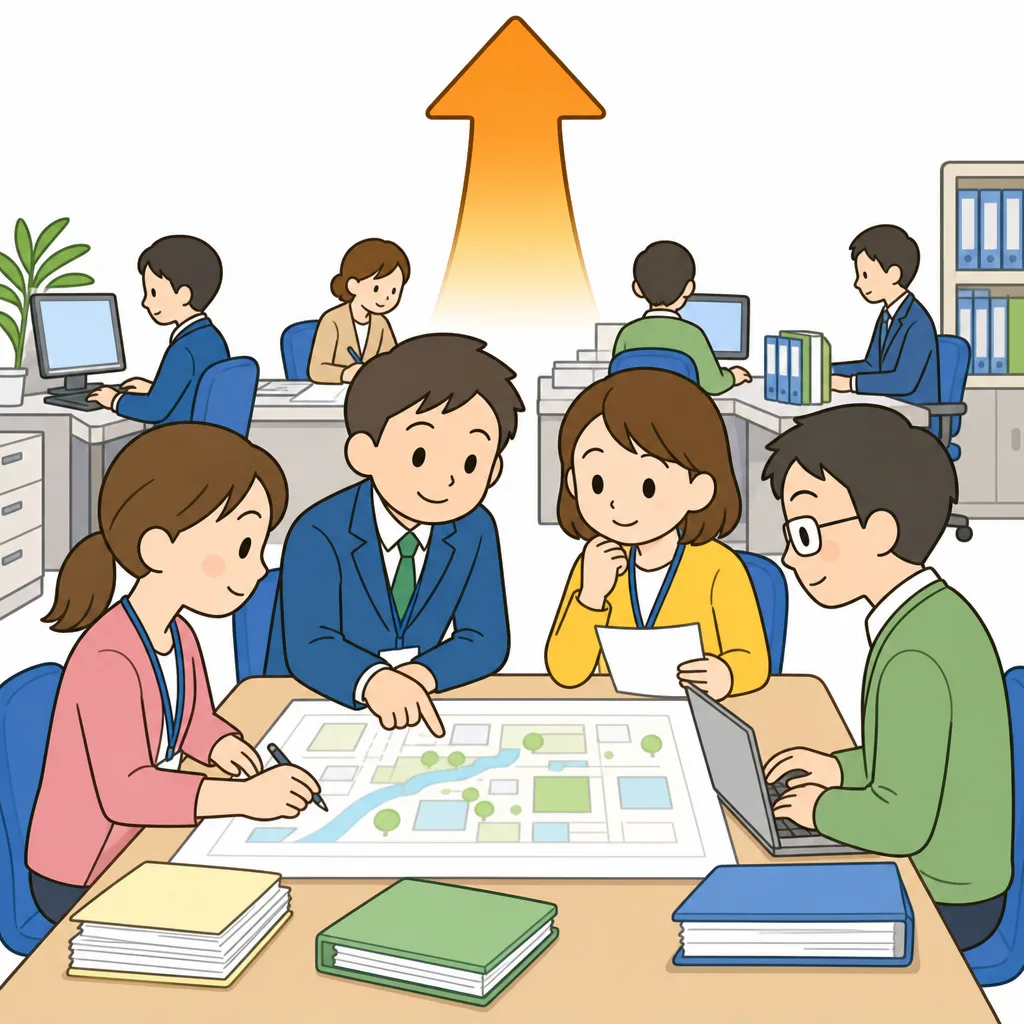政府が 予算の 案を つくる、さいしょの ステップ。