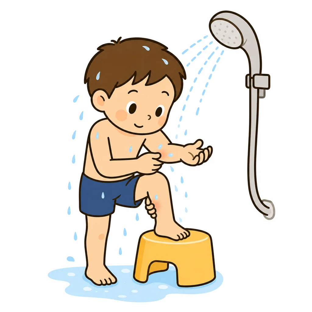 帰宅したらシャワーで体をよく確認しよう。
