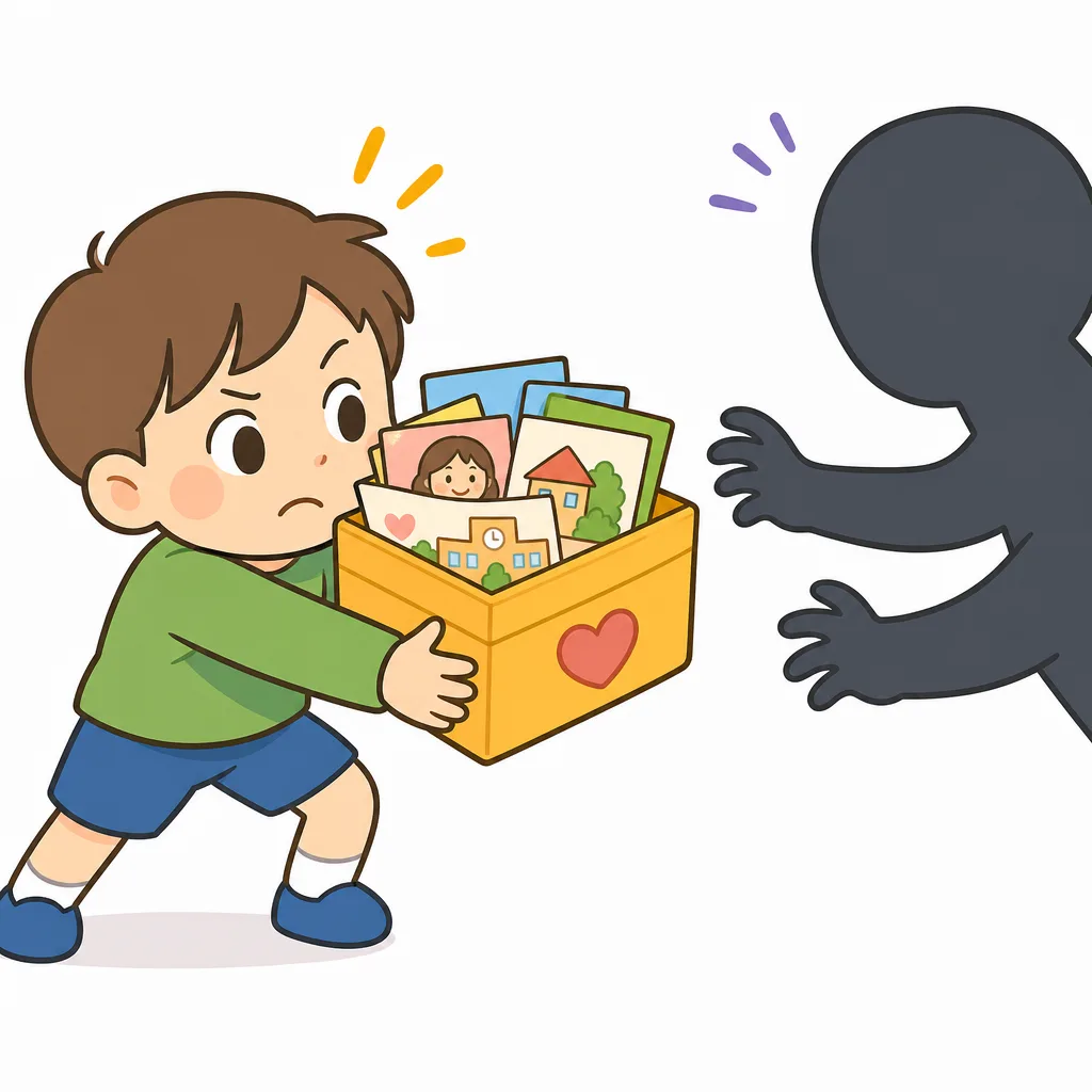 名前や住所などの個人情報は、かんたんに出さないようにします。