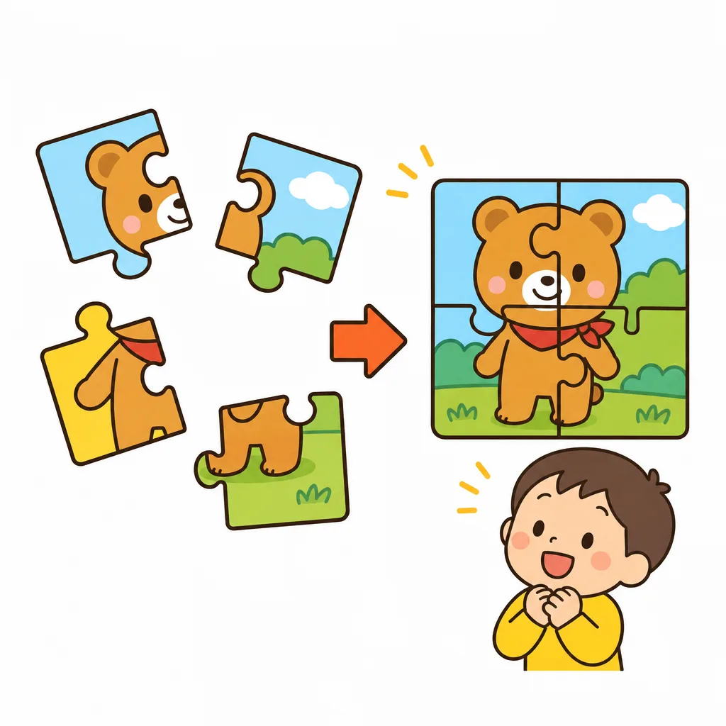 つながりを 考え、自分の 言葉でまとめる 段階。