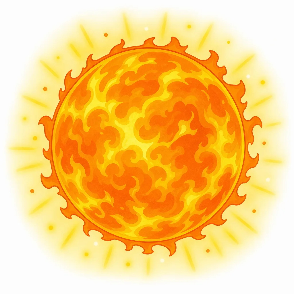みずから 光とねつを 出す、ガスでできた 太陽。