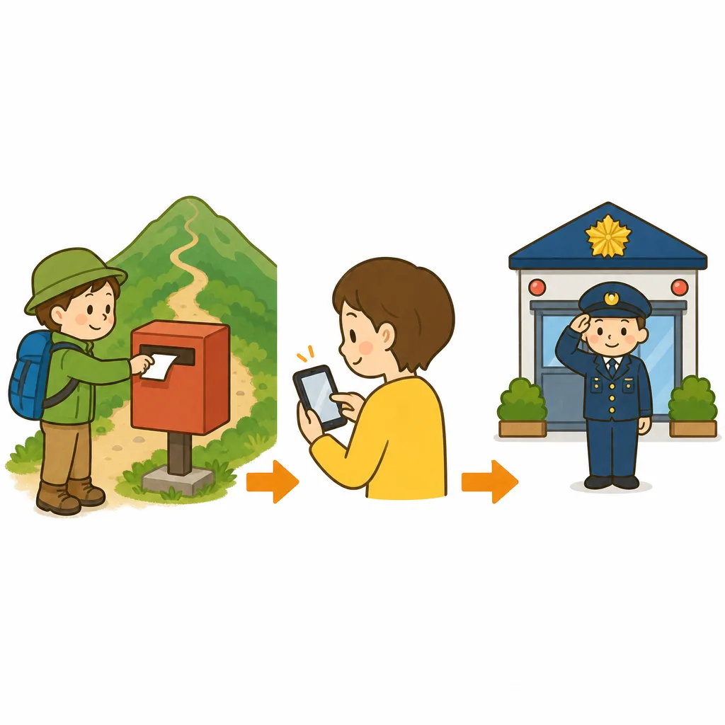 登山届を出す、いろいろな方法。