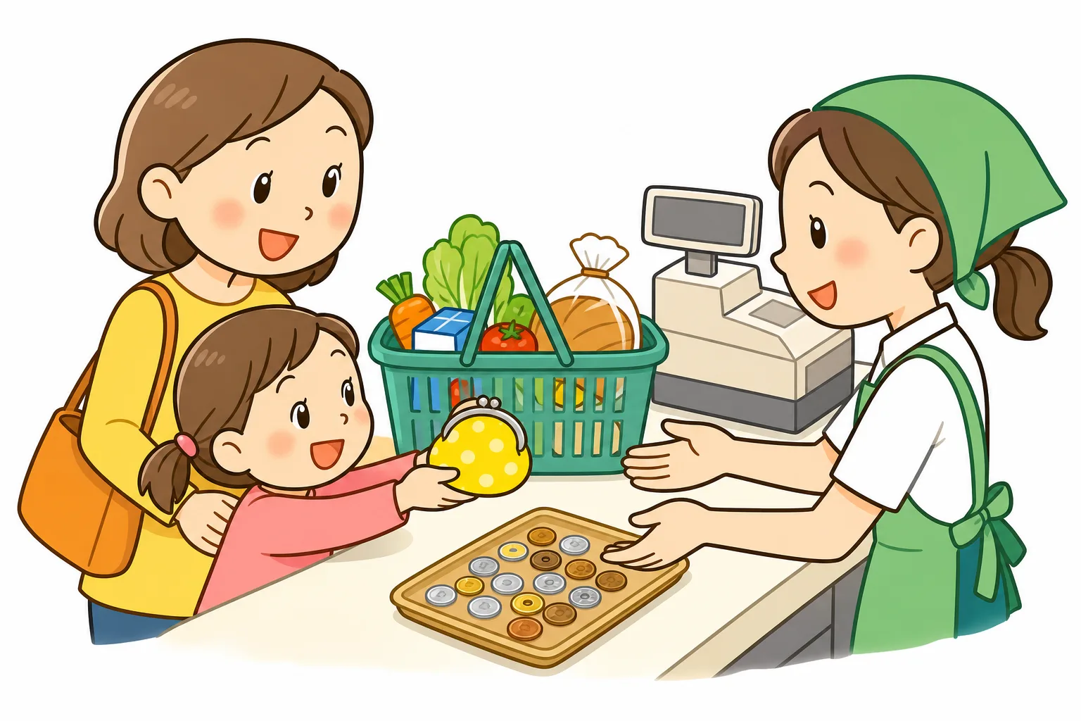買い物やお店のレジで、ねだんに上乗せされるのが消費税という税金です。